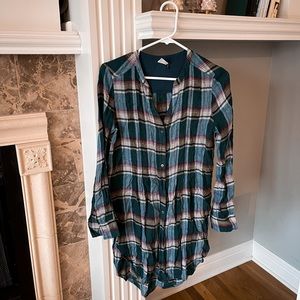 Anthropologie | plaid tunic | S
